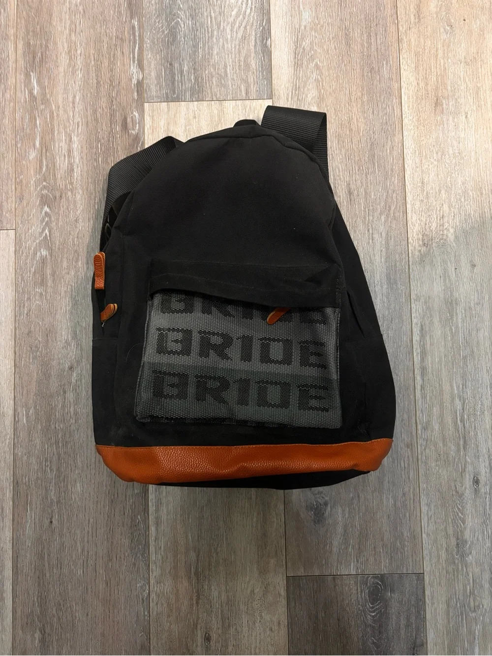 JDM BRIDE SPARCO BLACK RACING ADJUSTABLE STRAP BACKPACK